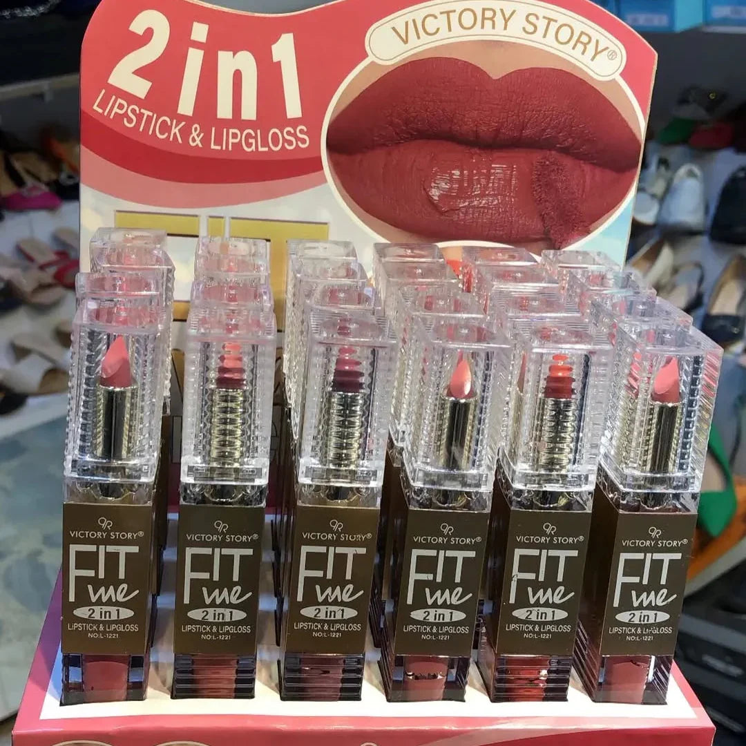 Victory story 2in1 lipstick plus matte gloss 6 Pcs - Buy Online in Pakistan at Cosmia.pk