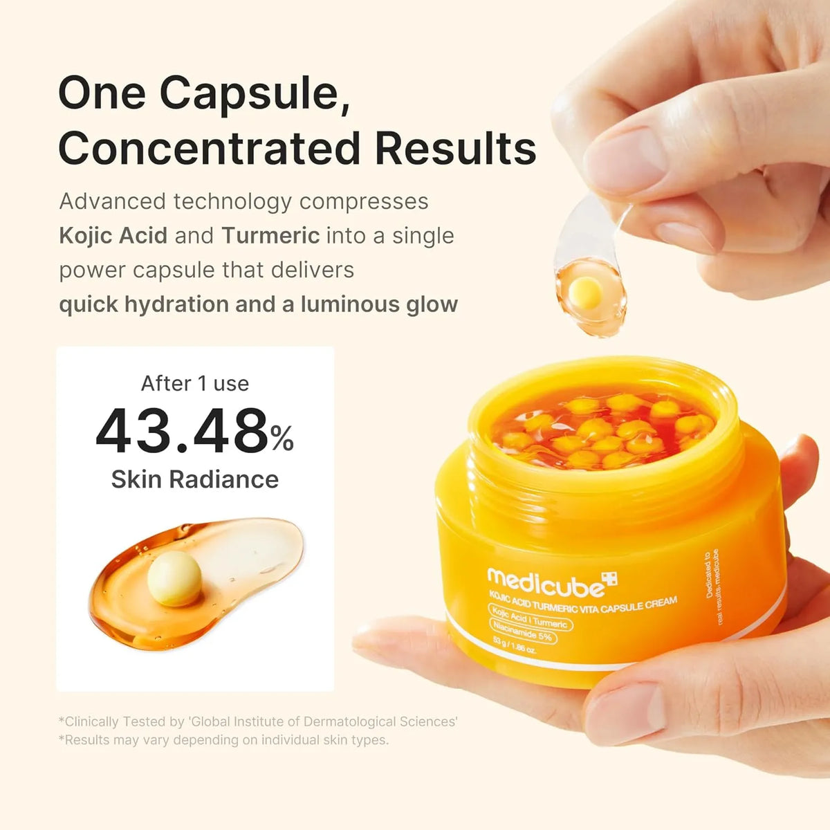 Medicube Kojic Acid Turmeric Vita Capsule Cream - 53g - Buy Online in Pakistan at Cosmia.pk