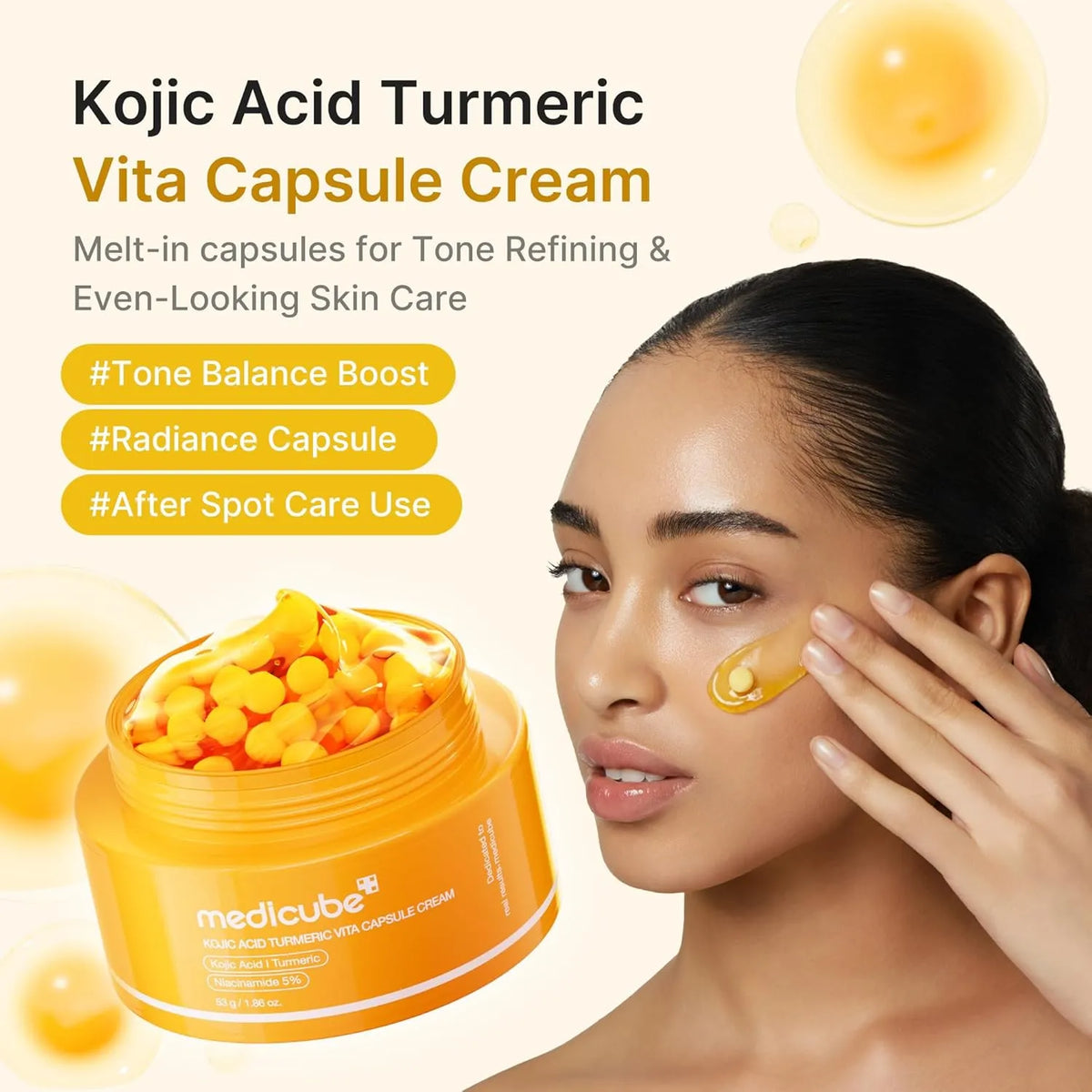 Medicube Kojic Acid Turmeric Vita Capsule Cream - 53g - Buy Online in Pakistan at Cosmia.pk