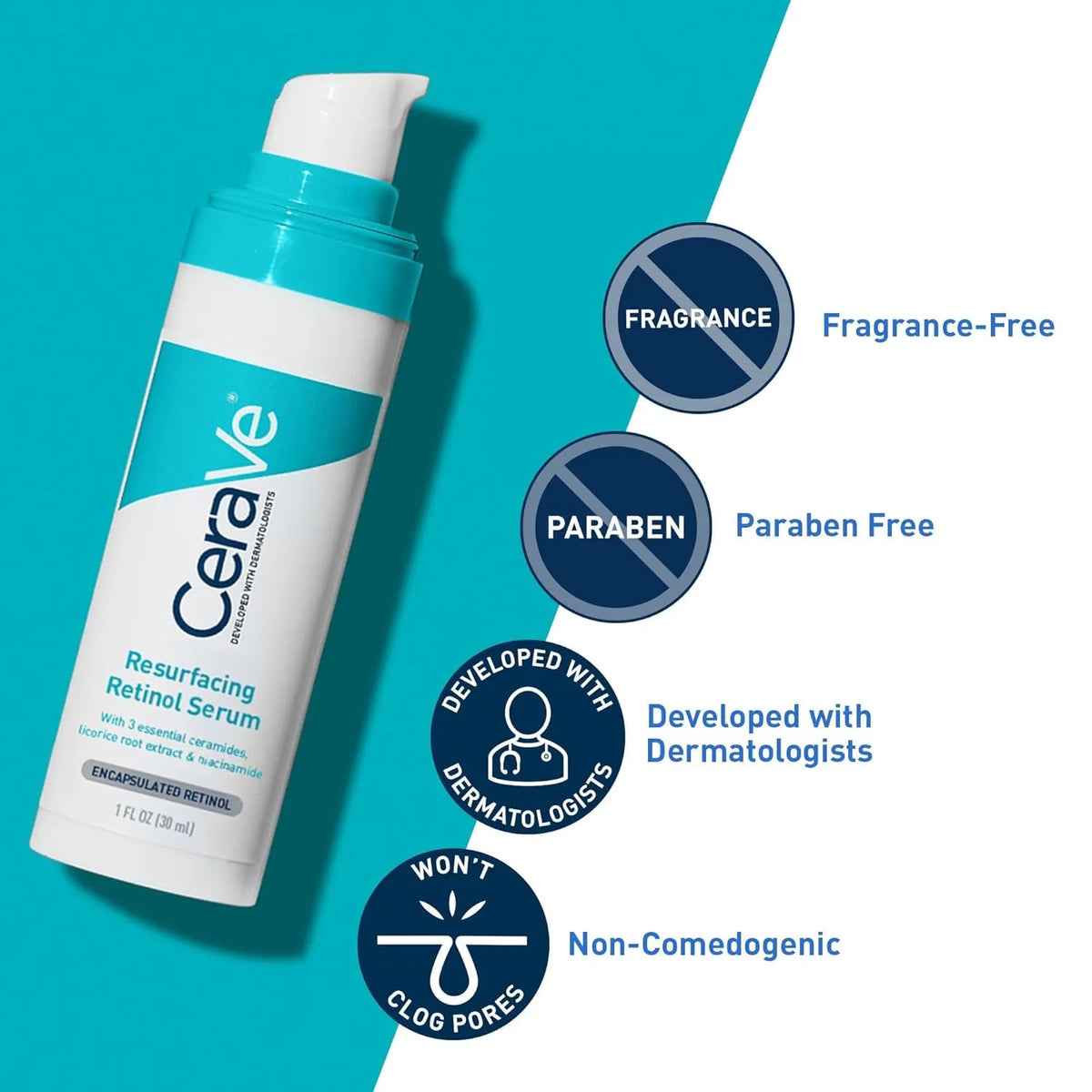 CeraVe Resurfacing Retinol Serum – 30ml - Buy Online in Pakistan at Cosmia.pk