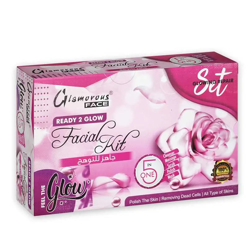 Glamorous Face 5 In 1 Ready 2 GLow Facial Kit - Buy Online in Pakistan at Cosmia.pk