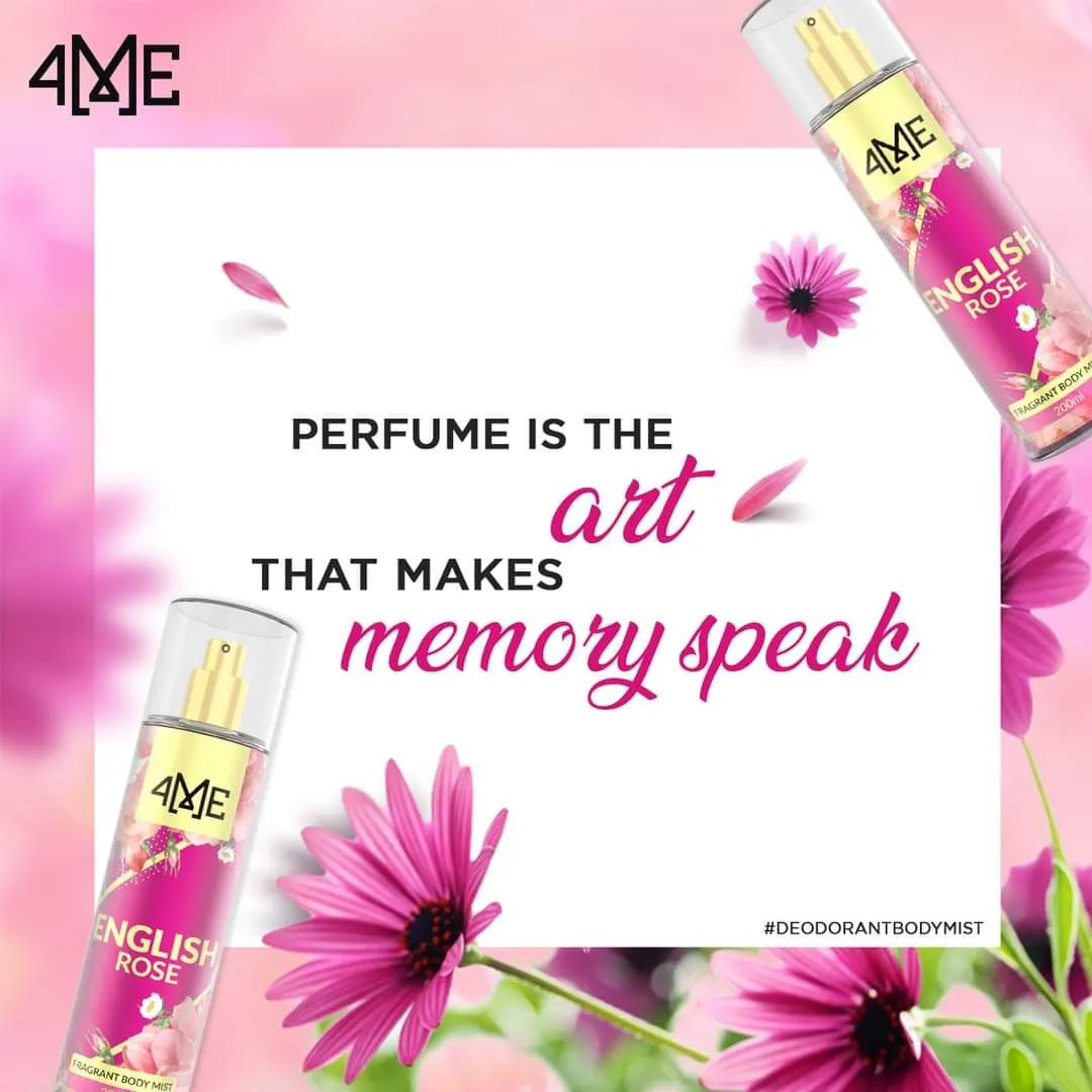 4ME English Rose Body Mist - 200ml - Buy Online in Pakistan at Cosmia.pk
