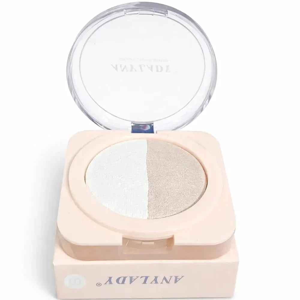ANYLADY Duo Baked Highlighter Compact – 2-in-1 Shimmer & Glow Powder - Buy Online in Pakistan at Cosmia.pk