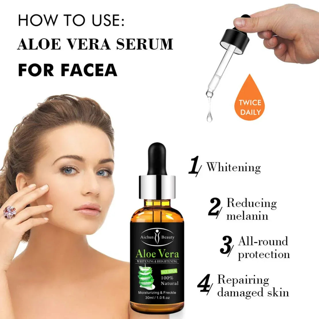 Aichun Beauty Aloe Vera Face Serum - 30ml - Buy Online in Pakistan at Cosmia.pk