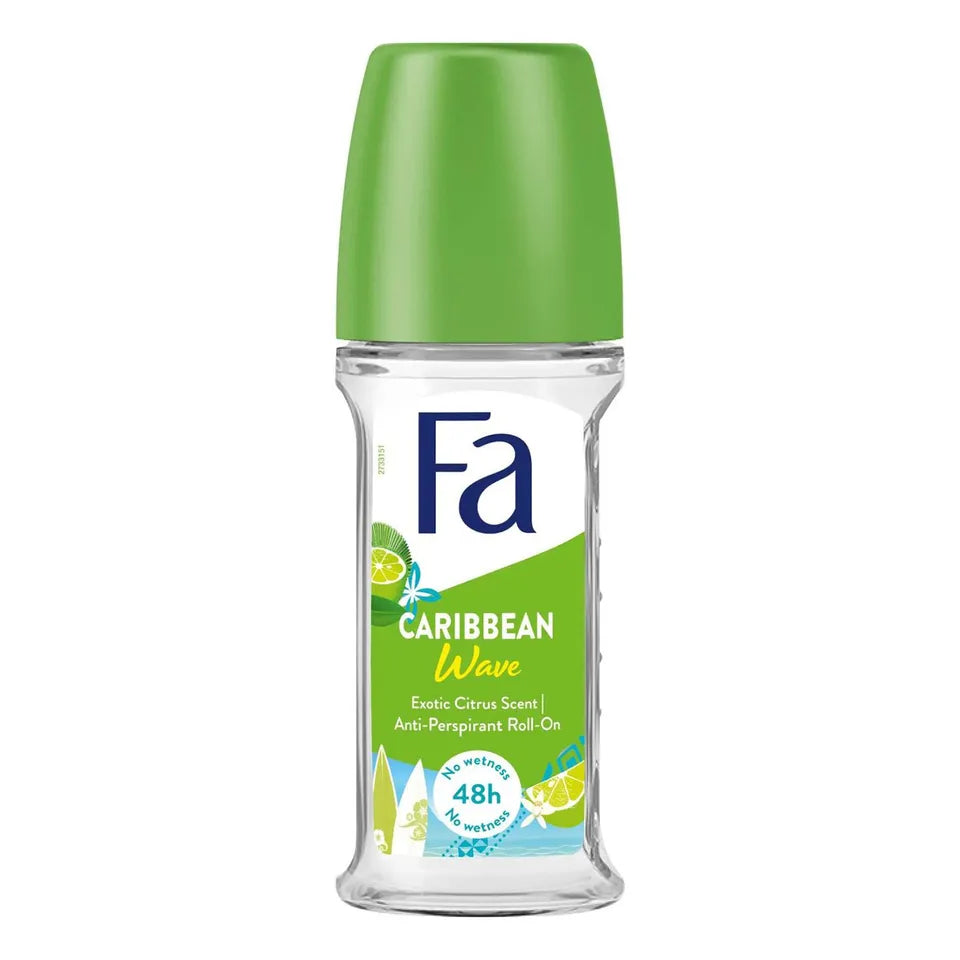 Fa Deodorant Roll On Caribbean Lemon 50ml - Buy Online in Pakistan at Cosmia.pk