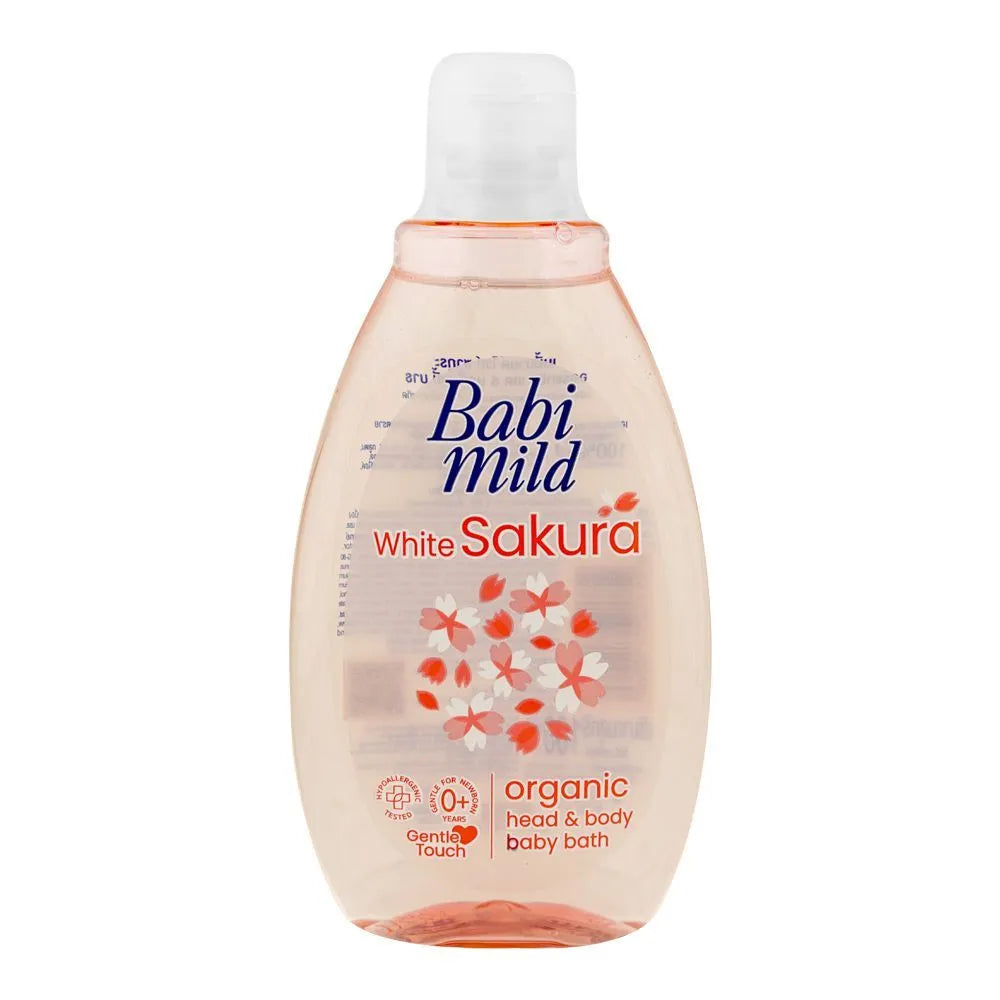 Babi Mild White Sakura Organic Head & Body Baby Bath Wash - Buy Online in Pakistan at Cosmia.pk