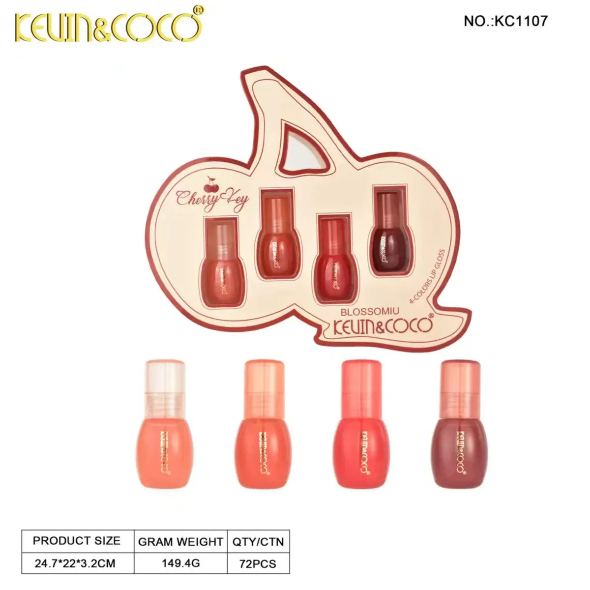 Kevin & Coco Cherry Key Lip Gloss - 4 Colors - Buy Online in Pakistan at Cosmia.pk
