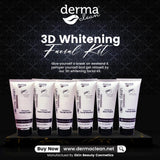 Derma Clean 3D Whitening Facial Kit 6 Pcs - 120ml Each - Buy Online in Pakistan at Cosmia.pk