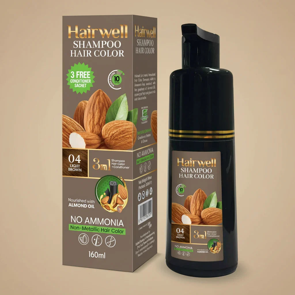 Hairwell Light Brown Shampoo Hair Color – 160ml - Buy Online in Pakistan at Cosmia.pk