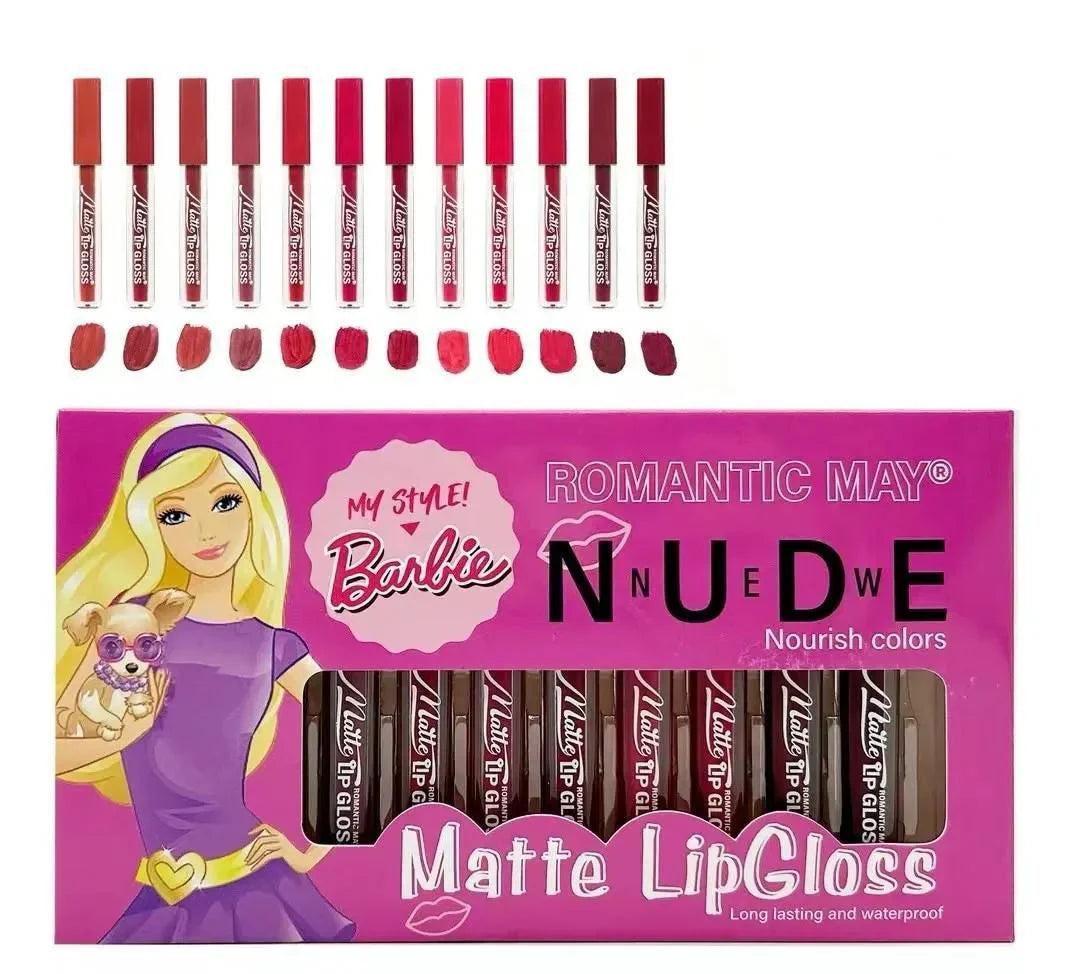 Ks-One Barbie Matte Lip Gloss- Pack of 12 - Buy Online in Pakistan at Cosmia.pk
