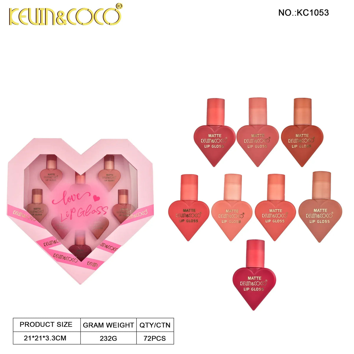 Kevin & Coco Love Garden Wateroroof Lipgloss Set - 8Pcs - Buy Online in Pakistan at Cosmia.pk