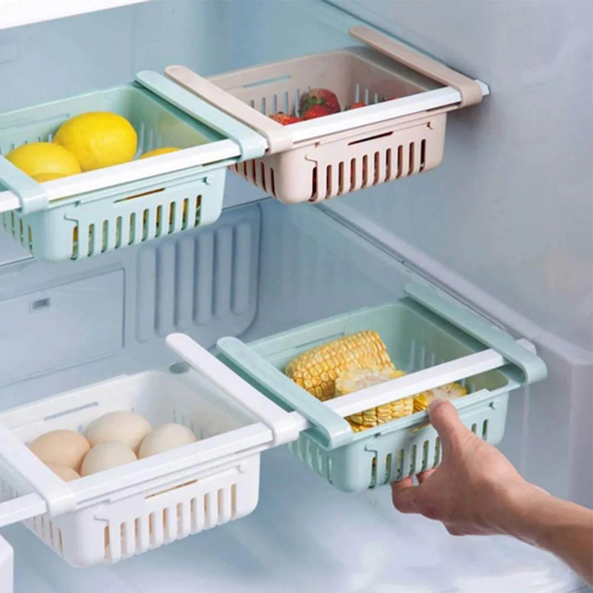 Adjustable Stretchable Refrigerator Organizer Drawer -Each - Buy Online in Pakistan at Cosmia.pk