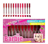 Ks-One NNuEdwE Barbie Inspired Matte Color Lip Gloss - Pack of 12 - Buy Online in Pakistan at Cosmia.pk