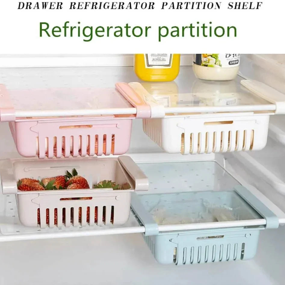 Adjustable Stretchable Refrigerator Organizer Drawer -Each - Buy Online in Pakistan at Cosmia.pk
