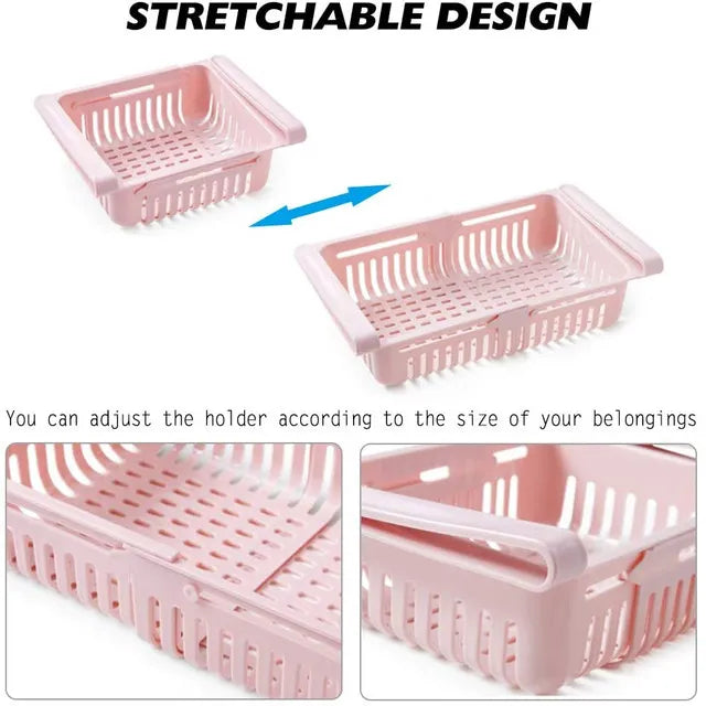 Adjustable Stretchable Refrigerator Organizer Drawer -Each - Buy Online in Pakistan at Cosmia.pk