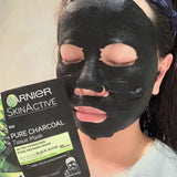 Garnier - Skin Active Pure Charcoal Black Tea Tissue Face Mask - Buy Online in Pakistan at Cosmia.pk