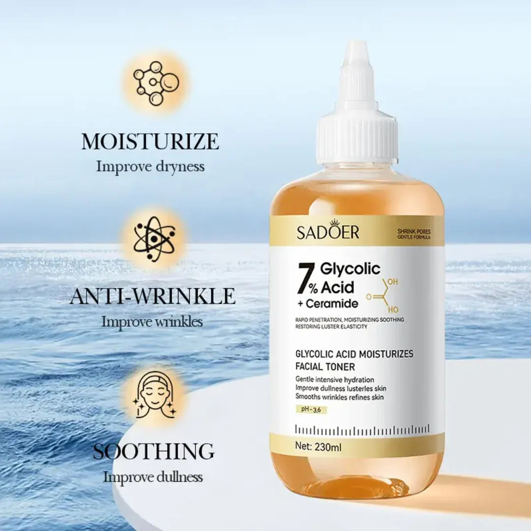 Sadoer 7% Glycolic Acid + ceramide Facial Toner - 230ml - Buy Online in Pakistan at Cosmia.pk