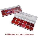 Love Queen Beauty 12 Colors Lip jelly Matte Lipstick Palette - Buy Online in Pakistan at Cosmia.pk