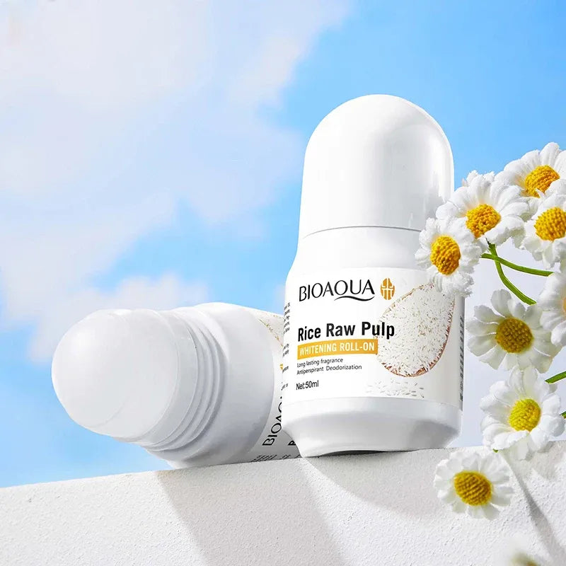 Bioaqua Rice Raw Pulp Whitening Roll-On - 50ml - Buy Online in Pakistan at Cosmia.pk