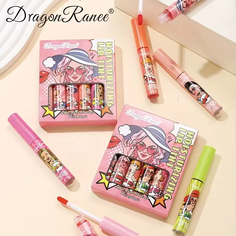 Dragon Ranee Silky Matte Surface Moisturizing Lip Tint Set - 6Pcs - Buy Online in Pakistan at Cosmia.pk