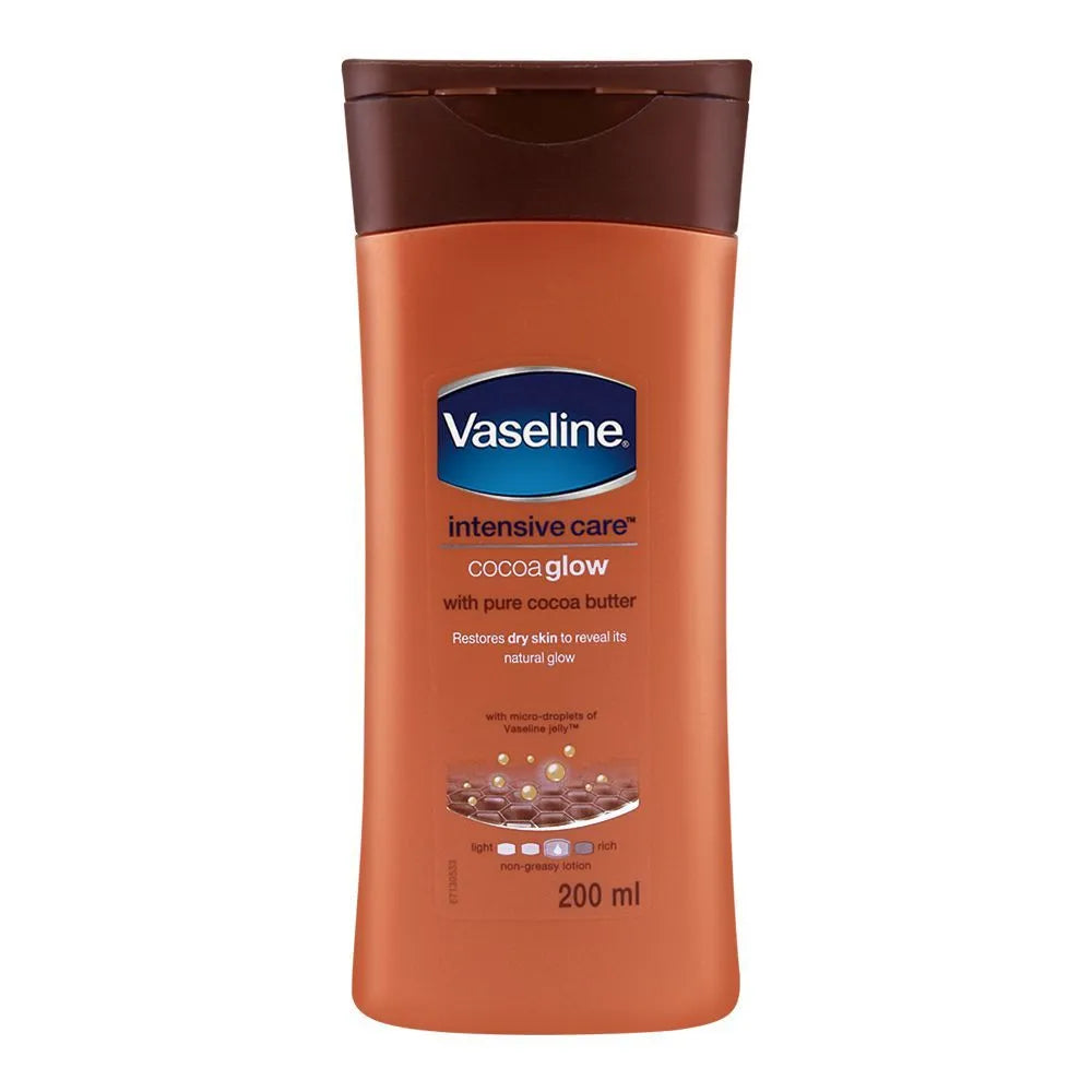 Vaseline Intensive Care Cocoa Glow Pure Cocoa Butter Lotion - 200ml - Buy Online in Pakistan at Cosmia.pk