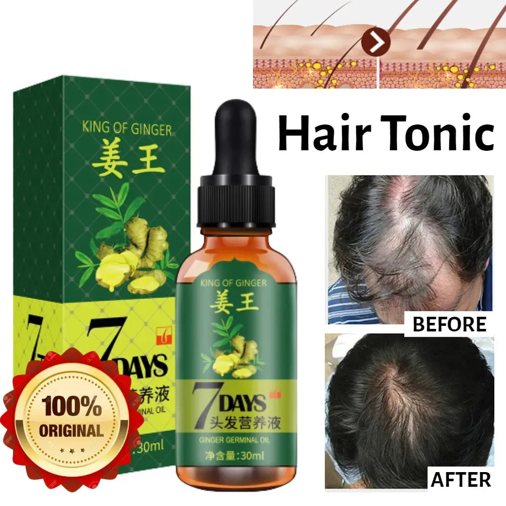 Aichun Beauty 7 Days Ginger Hair Growth Oil Serum For Damaged Hair - Buy Online in Pakistan at Cosmia.pk