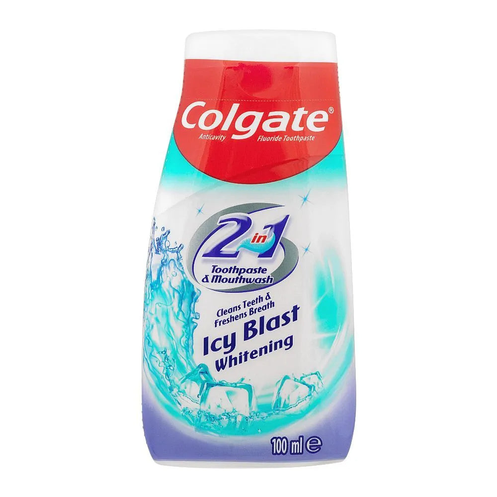 Colgate Icy Blast Whitening 2-In-1 Toothpaste & Mouthwash - 100ml - Buy Online in Pakistan at Cosmia.pk