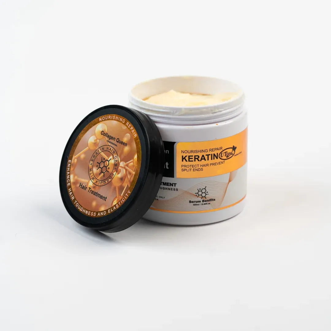 Original Collagen Queen Keratin Hair Treatment Mask Yellow - 500ml - Buy Online in Pakistan at Cosmia.pk
