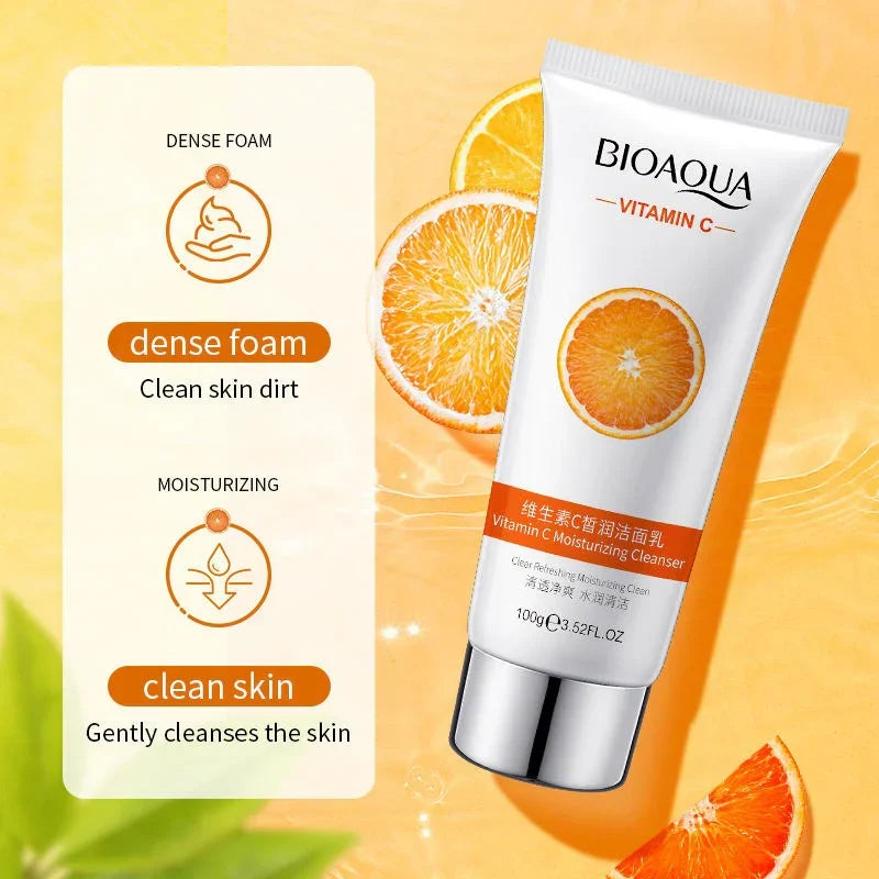 Bioaqua Vitamin C Clear Refershing Moisturizing Cleanser - 100g - Buy Online in Pakistan at Cosmia.pk
