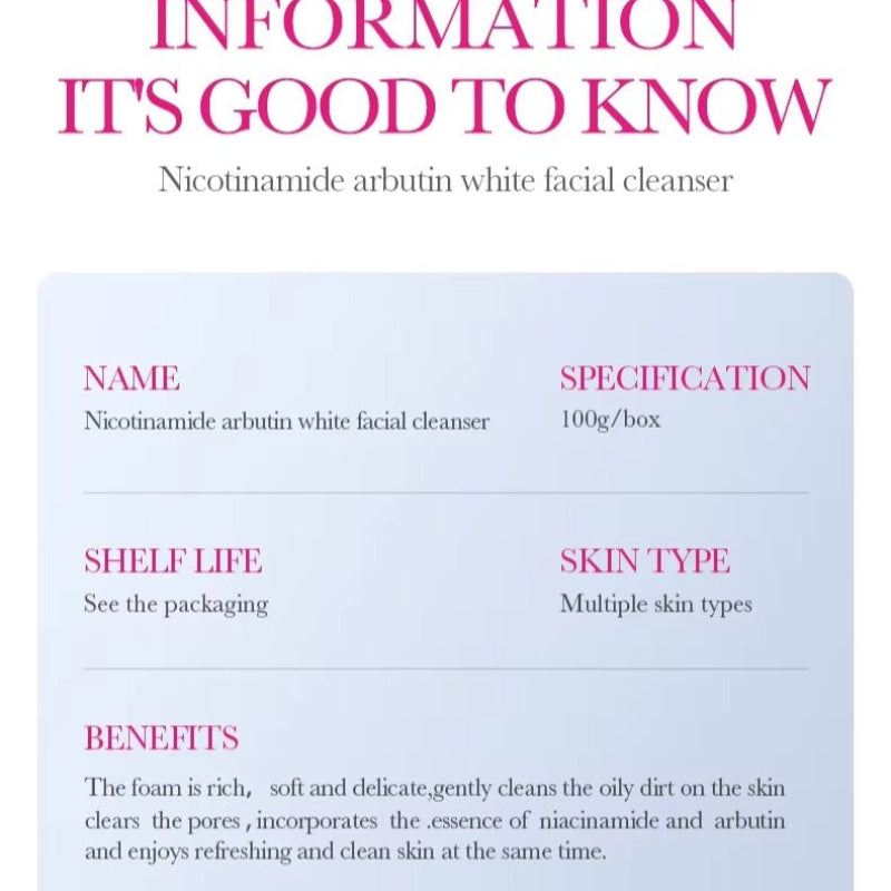 Sadoer Nicotinamide Arbutin White Facial Cleanser 100g - Buy Online in Pakistan at Cosmia.pk