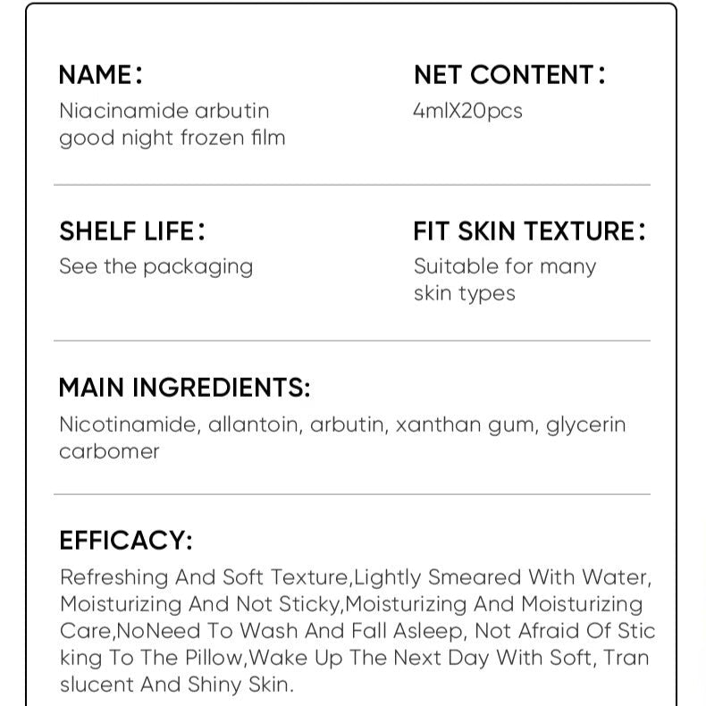 Sadoer Nicotinamide Arbutin White Sleeping Mask 4ml x 20Pcs - Buy Online in Pakistan at Cosmia.pk