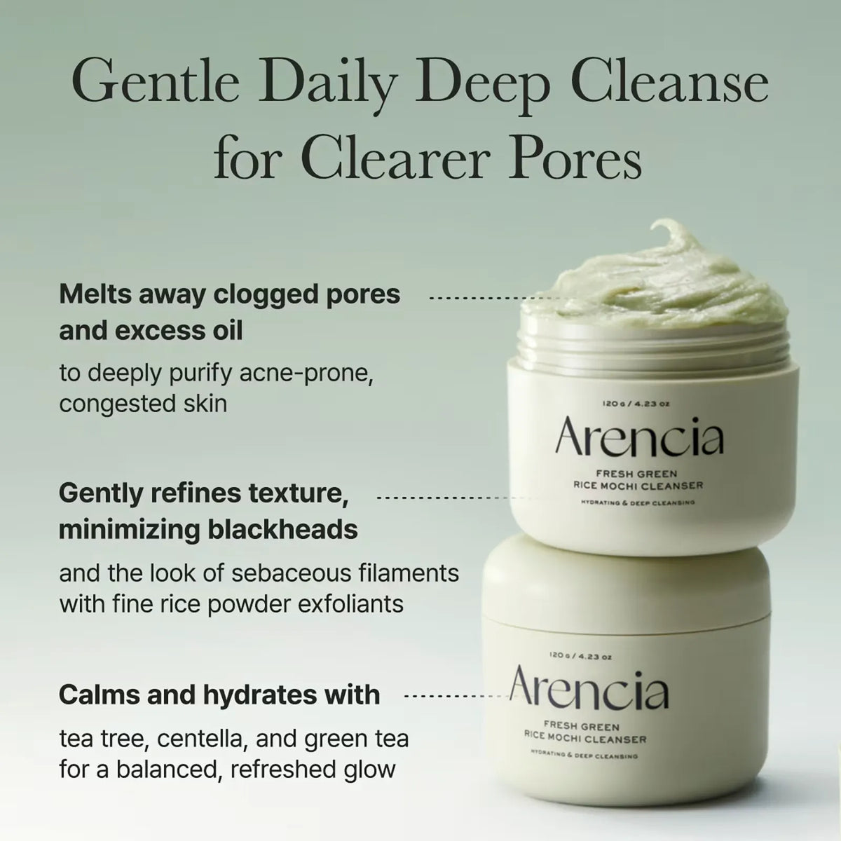 Arencia Fresh Green Rice Mochi Cleanser - 120g - Buy Online in Pakistan at Cosmia.pk