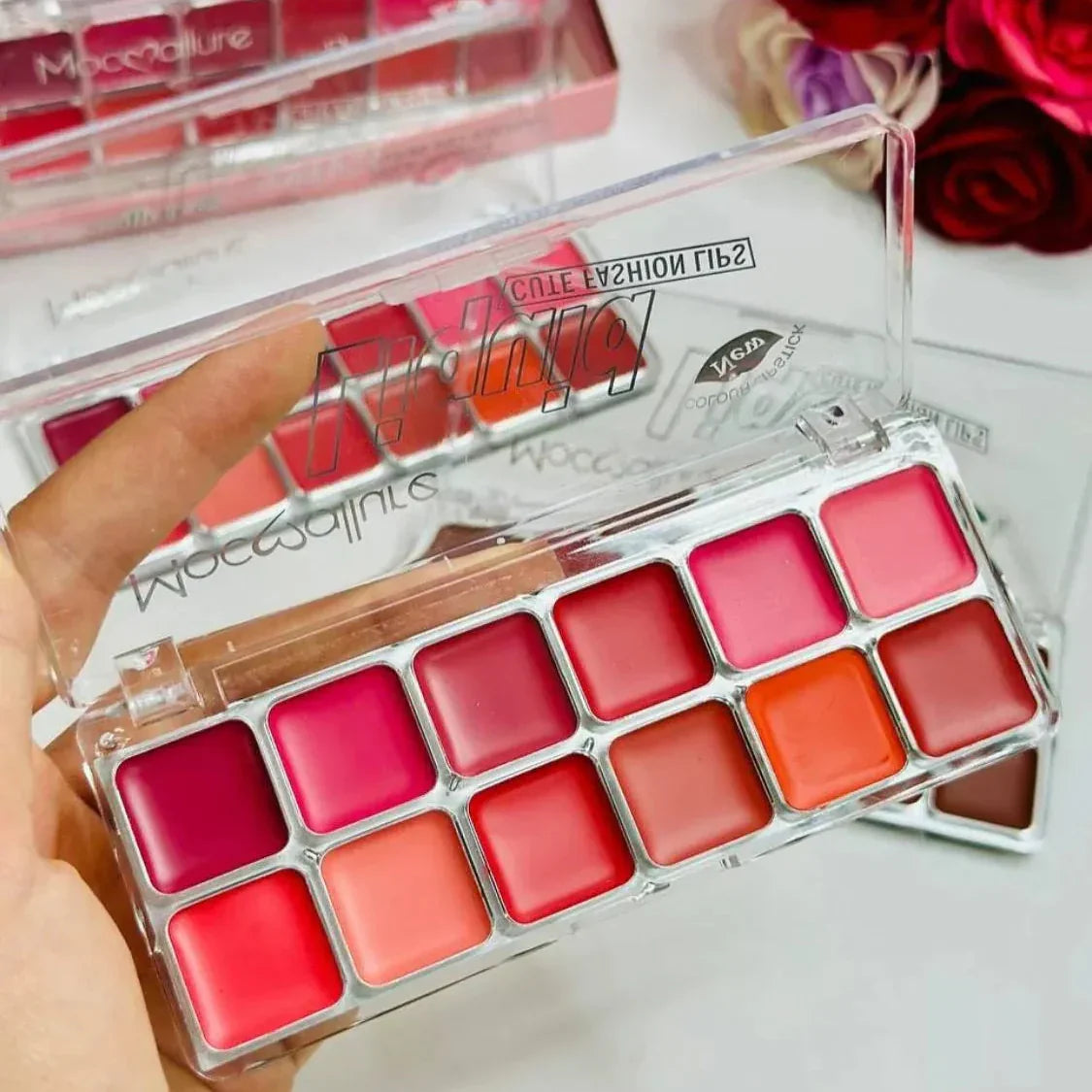 Mocallure 12 Color Matte Cream Lipstick Palette - Buy Online in Pakistan at Cosmia.pk