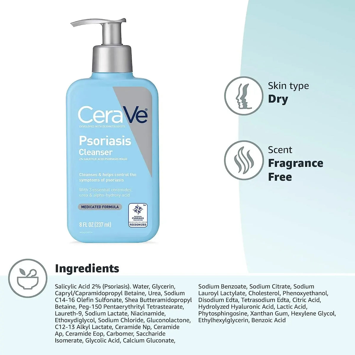 CeraVe Psoriasis Cleanser – 237 ml - Buy Online in Pakistan at Cosmia.pk
