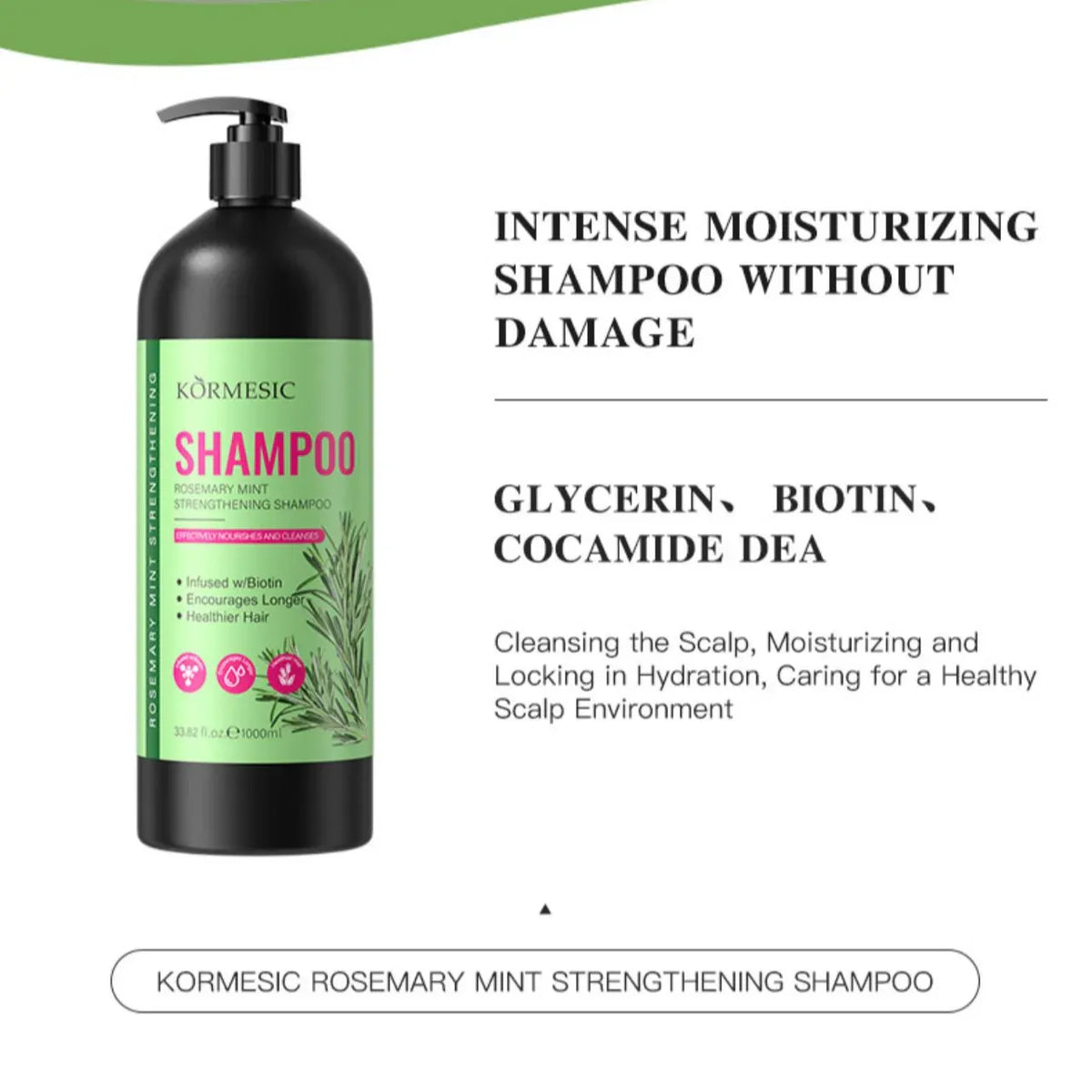 KORMESIC Rosemary Mint Strong Shampoo Extra Version - 480ml - Buy Online in Pakistan at Cosmia.pk