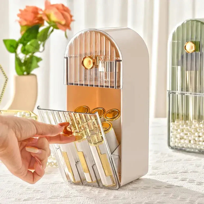 Creative Multi-grid Dressing Table Lipstick Jewellery and Brush Storage Box - Buy Online in Pakistan at Cosmia.pk