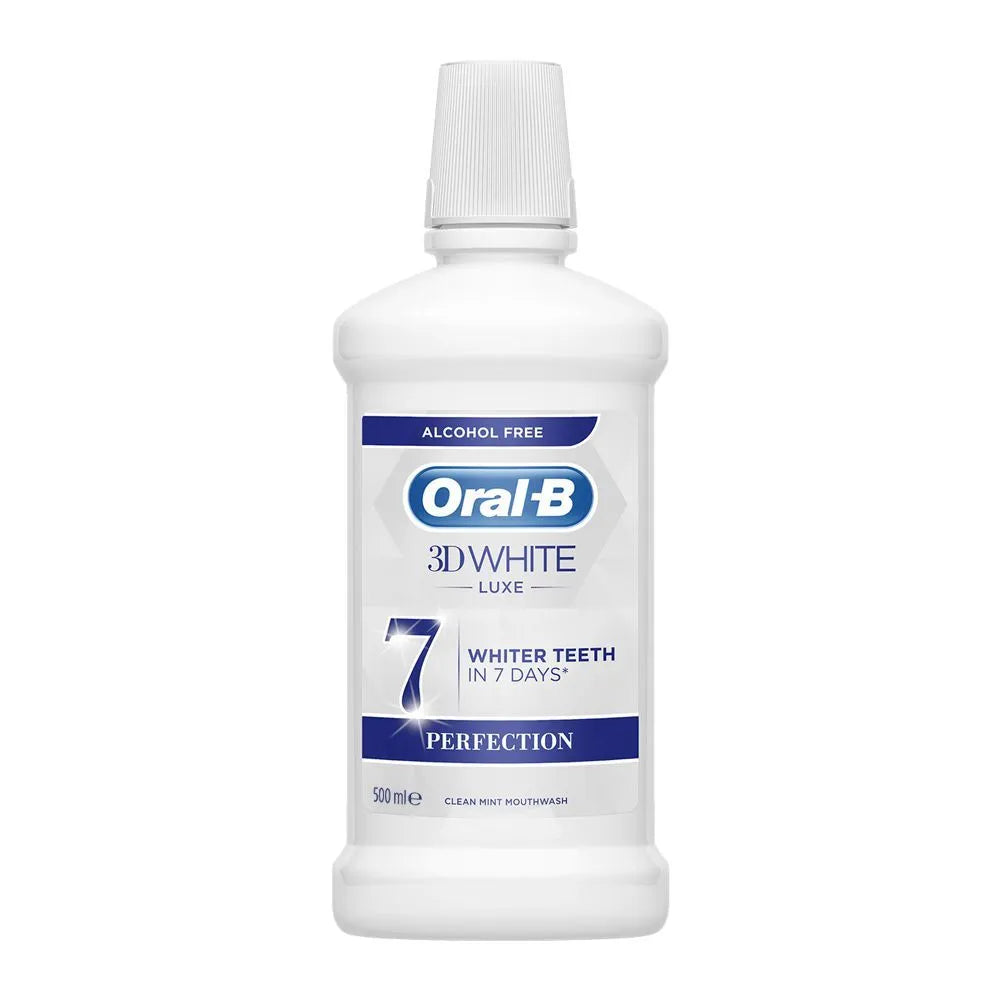 Oral-B 3D White Luxe 7 Perfection Clean Mint Mouthwash - 500ml - Buy Online in Pakistan at Cosmia.pk