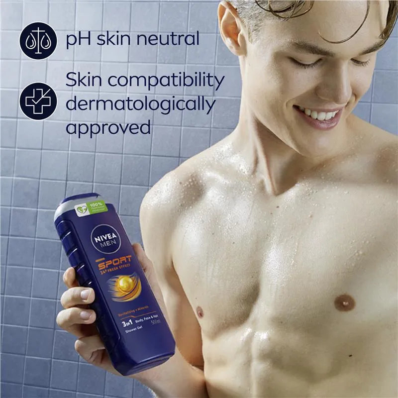 Nivea Men Sport 3-in-1 Shower Gel – 250ml - Buy Online in Pakistan at Cosmia.pk