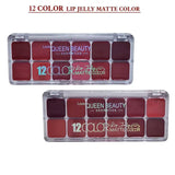 Love Queen Beauty 12 Colors Lip jelly Matte Lipstick Palette - Buy Online in Pakistan at Cosmia.pk