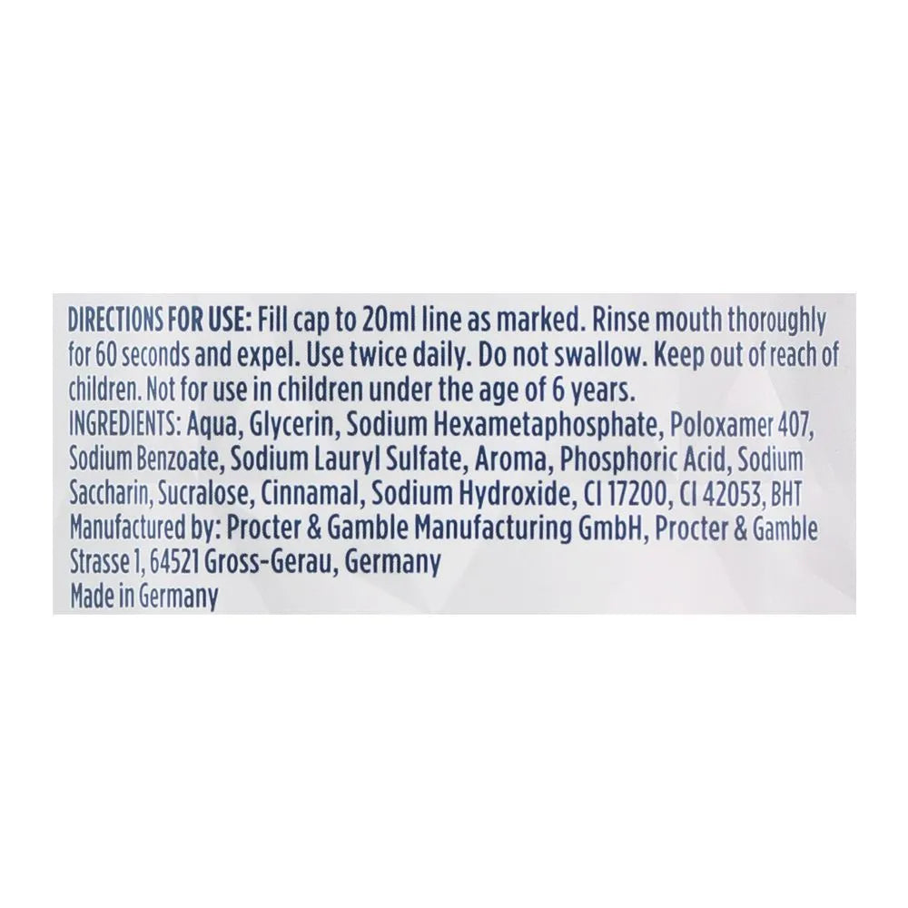 Oral-B 3D White Luxe 7 Perfection Clean Mint Mouthwash - 500ml - Buy Online in Pakistan at Cosmia.pk