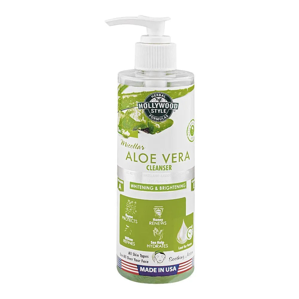 Hollywood Style Organic Micellar Aloe Vera Facial Cleansing Gel - Buy Online in Pakistan at Cosmia.pk