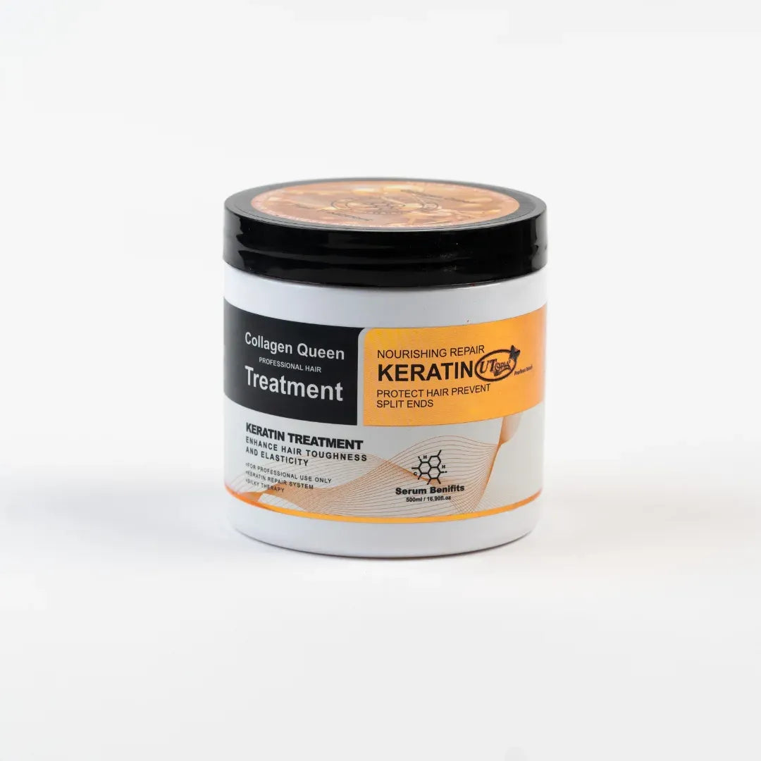 Original Collagen Queen Keratin Hair Treatment Mask Yellow - 500ml - Buy Online in Pakistan at Cosmia.pk