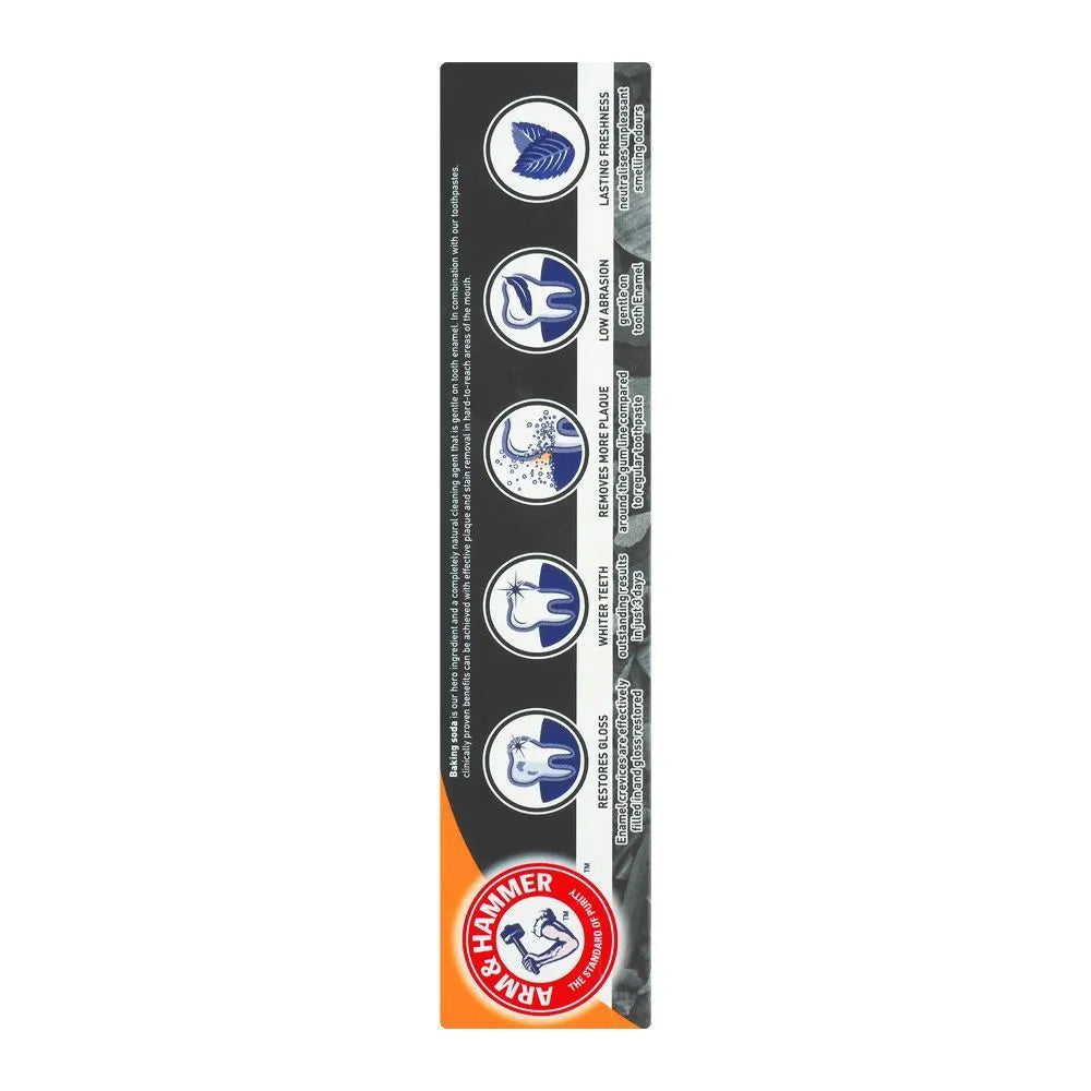 Arm & Hammer Charcoal White Baking Soda Toothpaste - 75ml - Buy Online in Pakistan at Cosmia.pk