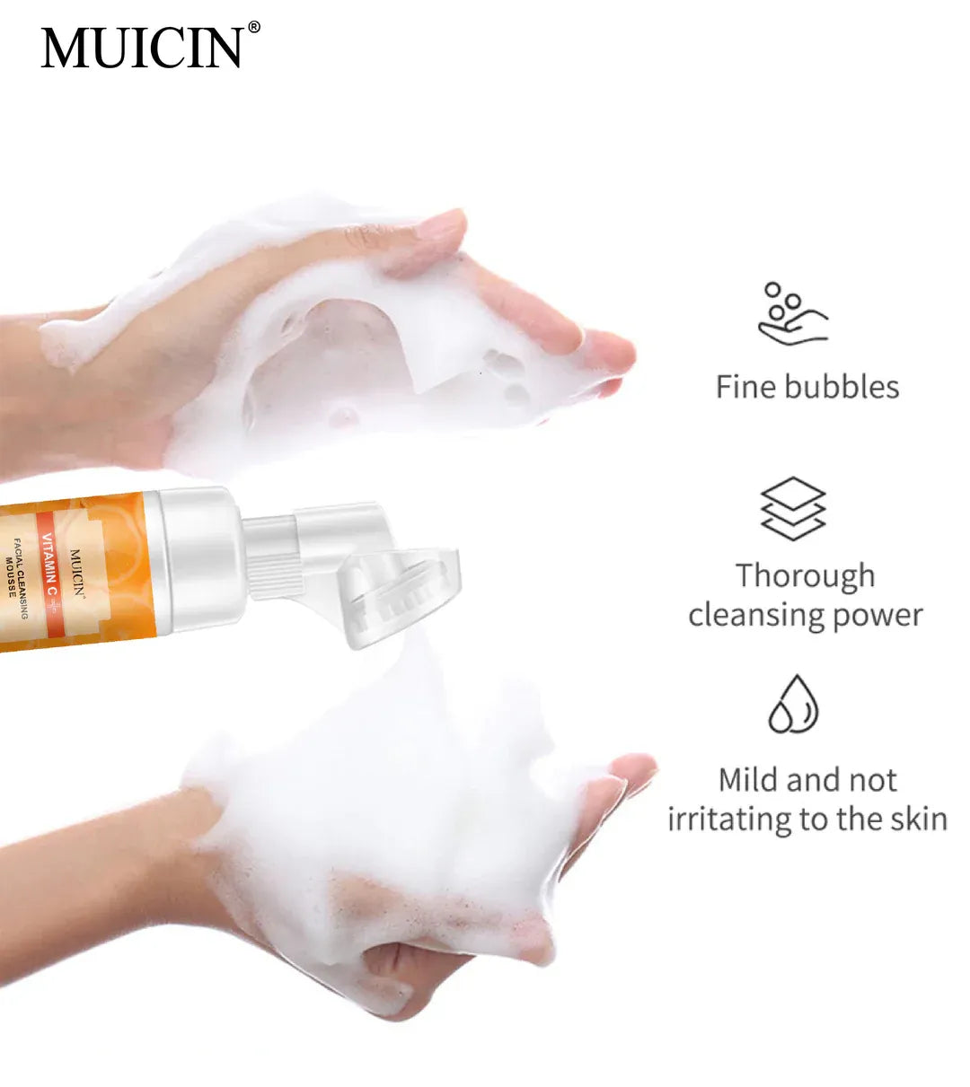 MUICIN - Vitamin C Bubble Foaming Facial Cleanser - 150ml - Buy Online in Pakistan at Cosmia.pk