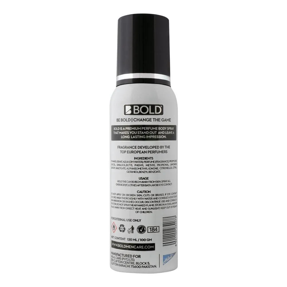 Bold Pure Perfumed Body Spray - 120ml - Buy Online in Pakistan at Cosmia.pk