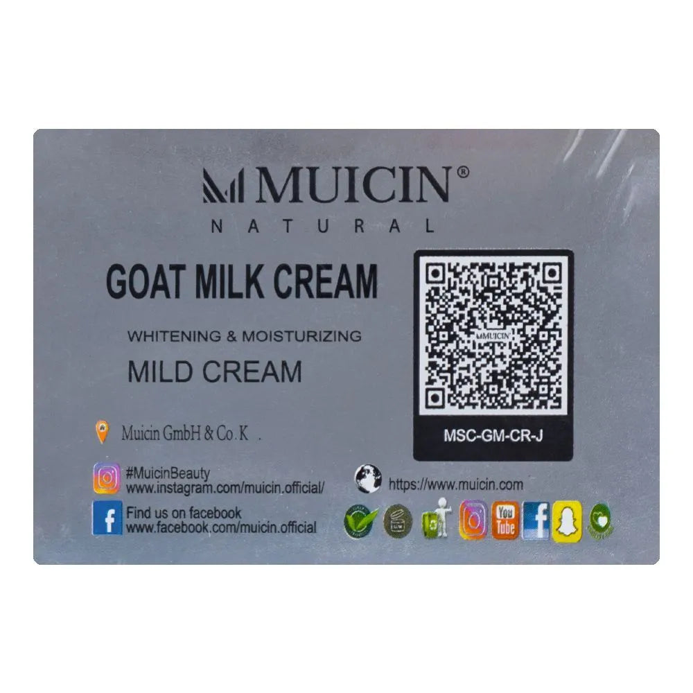 MUICIN - Goat Milk Brightening & Moisturising Mild Cream - 50g - Buy Online in Pakistan at Cosmia.pk