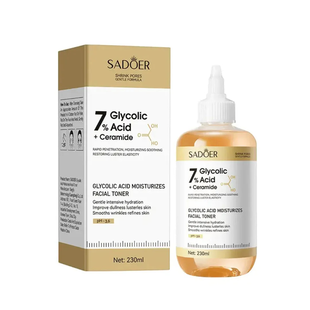 Sadoer 7% Glycolic Acid + ceramide Facial Toner - 230ml - Buy Online in Pakistan at Cosmia.pk