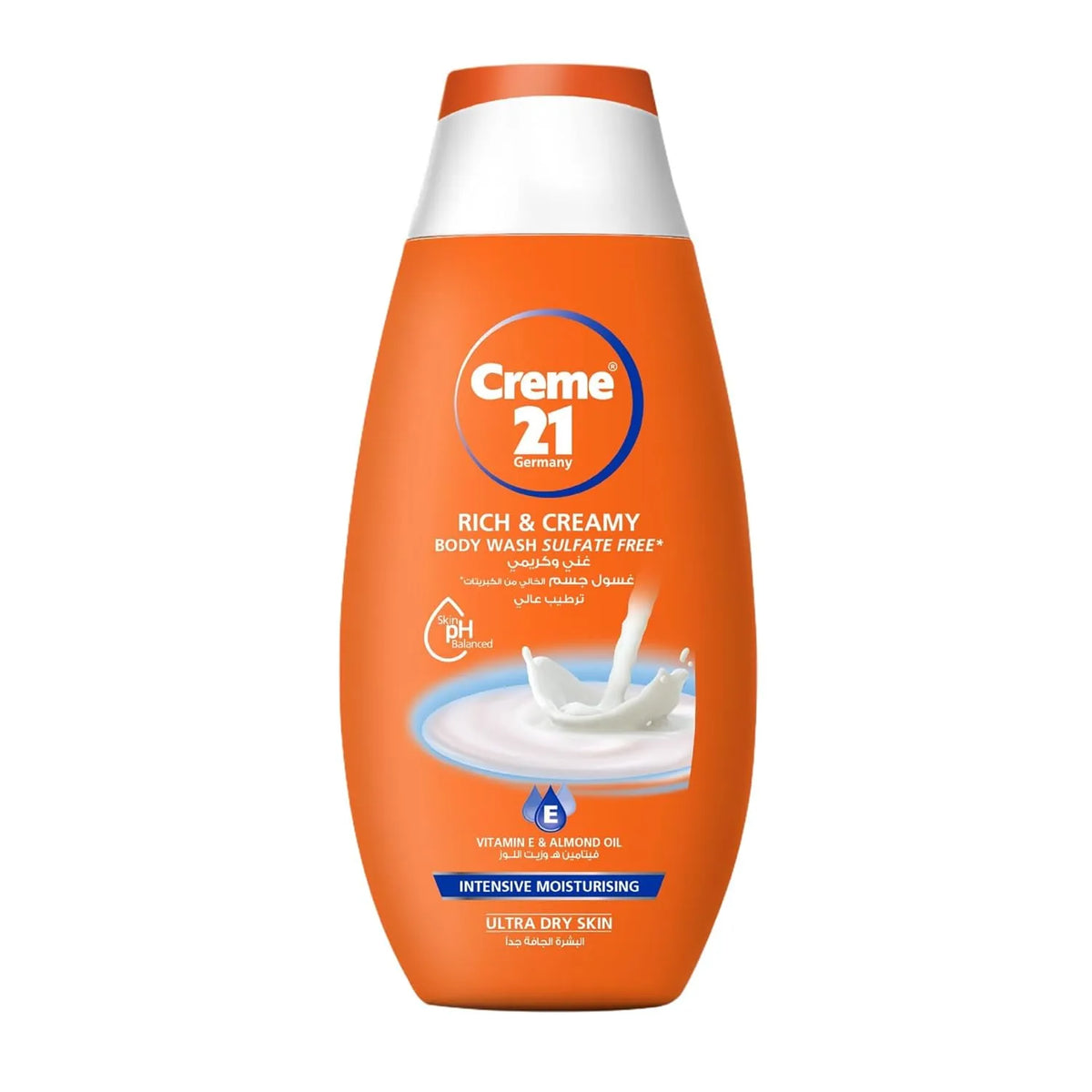 Crème 21 Rich & Creamy Moisturising Body wash,With Vit E & Almond - Buy Online in Pakistan at Cosmia.pk