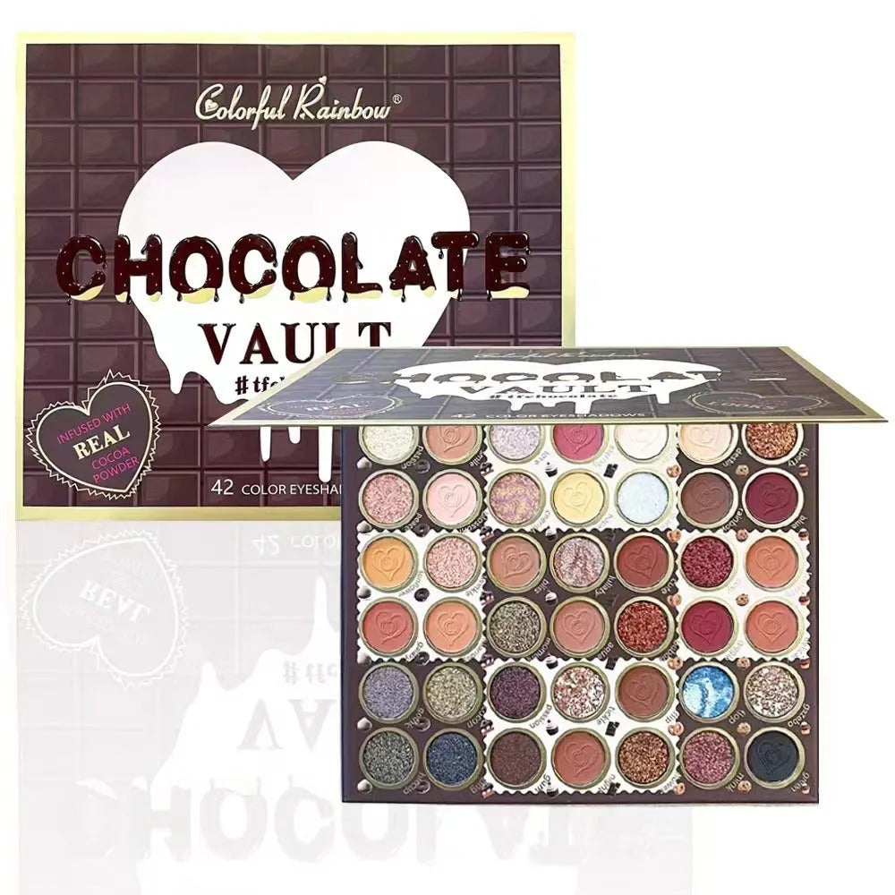 Colorful Rainbow Chocolate Vault Eyeshadow Palette - 42 Shades - Buy Online in Pakistan at Cosmia.pk