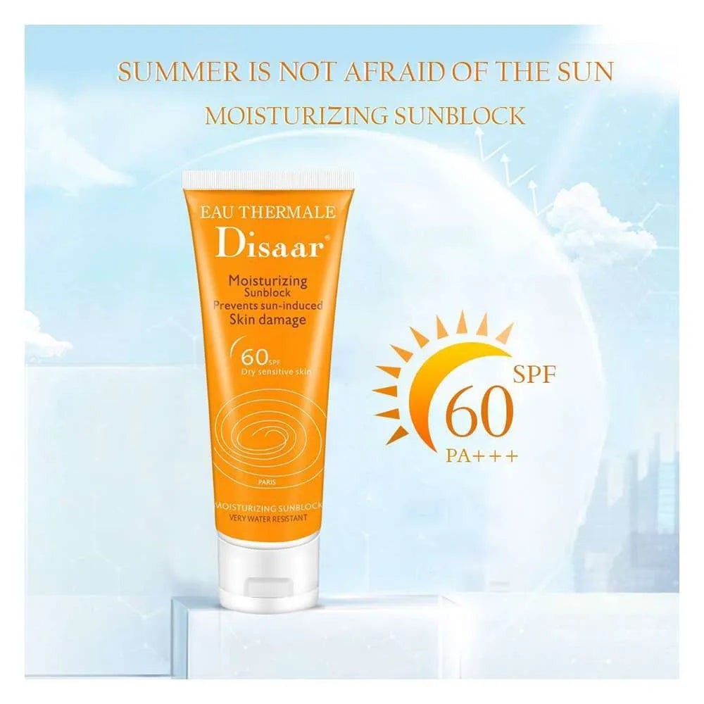 Disaar Moisturizing Sunblock Dry Sensitive Skin SPF60 - 80ml - Buy Online in Pakistan at Cosmia.pk